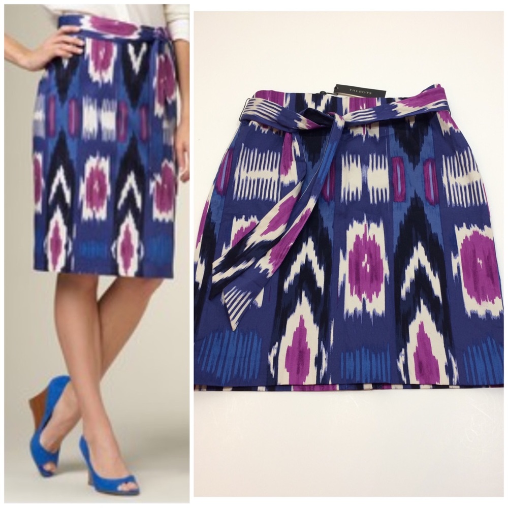 NWT! Ikat pencil skirt - Talbots (size 4 petite) - Picture 1 of 5